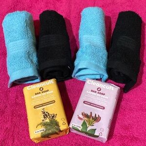 Natural Bar Soap & Wash Cloth Bundle